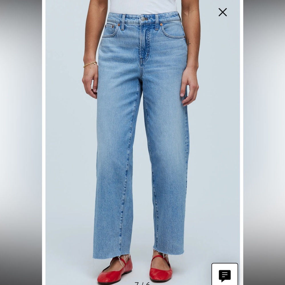 Madewell wide leg cropped jeans